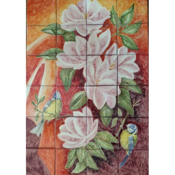 Mexican Talavera Mural Colibris 2